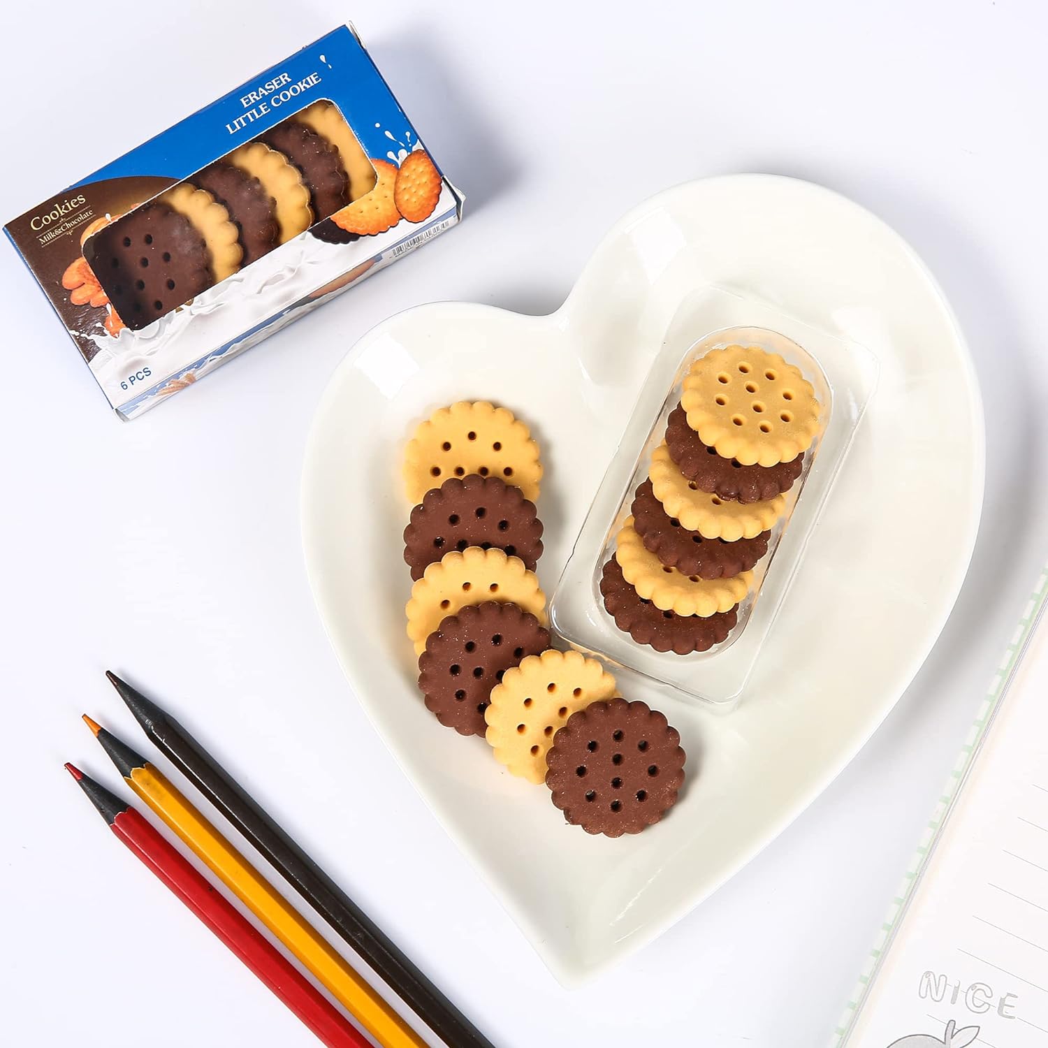 8833 Pack of 6 Erasers Erasers Stationery School Rubber Schools Sketches Office Sign Kid Party Favour Gift Toy Gift Creative Christmas Birthday Gift in Shape Biscuits (6 Pcs Set) 8833 Pack of 6 Erasers Erasers Stationery School Rubber Schools Sketches Office Sign Kid Party Favour Gift Toy Gift Creative Christmas Birthday Gift in Shape Biscuits (6 Pcs Set)